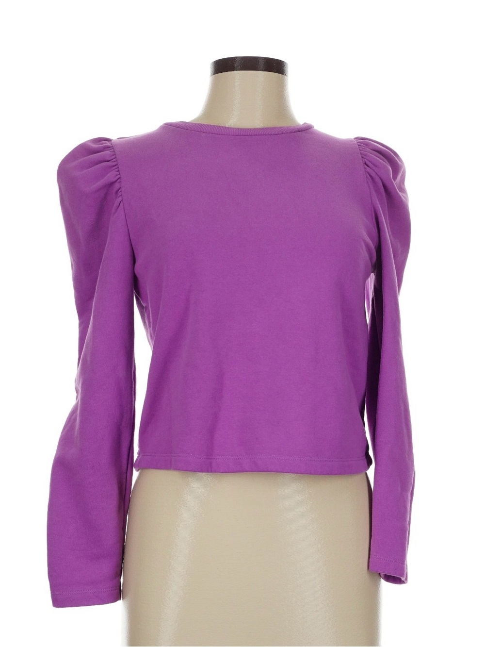 Zara Purple Puff-Sleeve Sweater